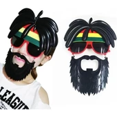 Rasta Peruklu Bob Marley Parti Gözlüğü thumbnail 2
