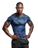 Desenli Antrenman ve Spor Forması, Halı Saha Forması, Nefes Alan Tişört, Yüksek Kalite Gym Tshirt - 1