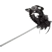 Siyah Işıltılı Tutmalı Fotoğraf Çekimi Maskesi thumbnail 4