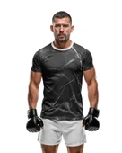 Desenli Antrenman ve Spor Forması, Halı Saha Forması, Nefes Alan Tişört, Yüksek Kalite Gym Tshirt - 3