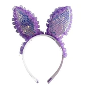 Mor Dantelli Pullu Işıklı Tavşan Kulak Taç thumbnail 3