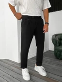 Erkek Belden Düğmeli Cepli Dokuma Pantolon thumbnail 7