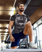 Desenli Antrenman ve Spor Forması, Halı Saha Forması, Nefes Alan Tişört, Yüksek Kalite Gym Tshirt - 3