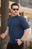 Erkek Oversize Bisiklet Yaka Kısa Kollu T-shirt - 2