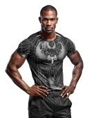 Desenli Antrenman ve Spor Forması, Halı Saha Forması, Nefes Alan Tişört, Yüksek Kalite Gym Tshirt - 1