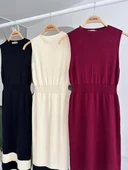 Etek Ucu Şerit Detaylı Triko Elbise 2831 thumbnail 10