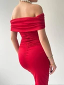 Milan Madonna Yaka Kalem Elbise thumbnail 5