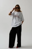 Ön Baskılı Oversize T-Shirt - 4