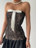 Vencover Straplez Elbise thumbnail 5