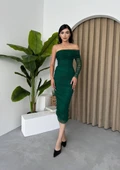 Polack Tek Omuz Tül Elbise thumbnail 3