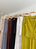 Sıfır Kollu Bluz Batik Desenli Pantolon İkili Takım 10181-08 thumbnail 9