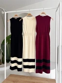 Etek Ucu Şerit Detaylı Triko Elbise 2831 thumbnail 9