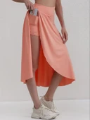 Kadın Cep Detay Taytlı Sandy Etek thumbnail 3