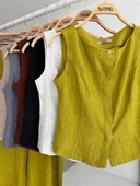 Sıfır Kollu Bluz Batik Desenli Pantolon İkili Takım 10181-08 thumbnail 11