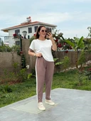 Kadın Modal Dokulu Kumaş Yanı şeritli Takım thumbnail 4