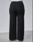 Poly Viscose Full Lycra Beli̇ Lasti̇kli̇ Battal Pantolon - 2