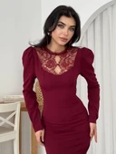 Port Dantel Detay Elbise thumbnail 3