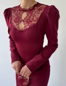 Port Dantel Detay Elbise thumbnail 1