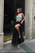 Audrey Fıfrlı Yırtmaç Detay Etek 4037 - 7