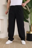 Erkek Beli Lastikli Pileli Baggy Pantolon - 5