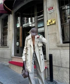 TRENCH KISA ŞANEL BOY - Ekru thumbnail 3