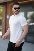 Erkek Hakim Yakalı Kısa Kollu Pamuklu T-shirt thumbnail 5
