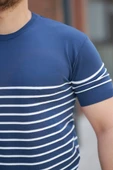 Erkek çizgi Desenli Bisiklet Yaka Kısa Kollu T-sihrt thumbnail 3