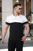 Erkek Yakalı çift Renk Kısa Kollu T-shirt thumbnail 1