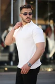 Erkek Yakası Fermuarlı Kısa Kollu T-shirt - 2