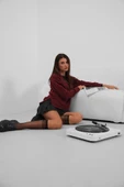 Fermuar Ve Dikiş Detaylı Sweatshirt - 2