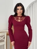 Port Dantel Detay Elbise thumbnail 5