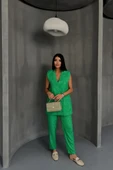 JAKAR KUMAŞ YELEK - PANTOLON TAKIM - Yeşil - 2