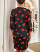 Kadın Uzun Kollu Bisiklet Yaka Dalgıç Mini Boy Elbise thumbnail 7