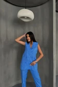 JAKAR KUMAŞ YELEK - PANTOLON TAKIM - Mavi - 3