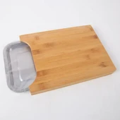 Pratik Tepsili Ahşap Kesme Tahtası thumbnail 4