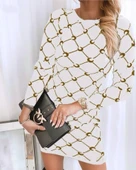 Kadın Bisiklet Yaka Uzun Kol Triko Mini Boy Elbise thumbnail 5