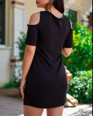 Fermuar Detay çıpa Baskılı Zincir Askılı Viskon Elbise thumbnail 11