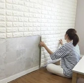 3D Tuğla Desenli Kendinden Yapışkanlı Duvar Paneli 58x38 cm thumbnail 6