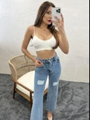 6373 DENİM SLIM PALAZZO FIT-MAVİ - 4