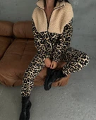 Kadın 3 Iplik Kumaş Leopar Desenli Ikili Takım thumbnail 15