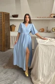 Bebe Mavi Müslin Uzun Elbise thumbnail 2
