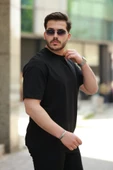 Erkek Kısa Kollu Basic Oversize Tshirt thumbnail 2