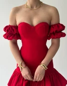 Peyda Straplez Elbise thumbnail 8