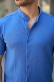 Erkek Hakim Yaka Kısa Kollu Gömlek thumbnail 3