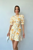 Sarı Çiçekli Elbise thumbnail 1