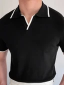 Erkek Uzun Kollu Yakalı Triko Bluz thumbnail 2