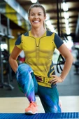 Sarı Desenli Antrenman, Spor ve Halı Saha Forması, Nefes Alan Tişört, Yüksek Kalite Gym Tshirt - 4