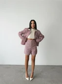 KAŞE KISA ŞORT - Gül Kurusu - 1
