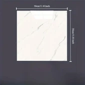 Beyaz Mermer Desenli Alüminyum Plastik Duvar Sticker (30x30) thumbnail 5