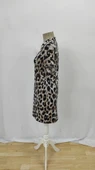 Kadın Kısa Kollu Yakalı Leopar Desenli Süprem Elbise thumbnail 7
